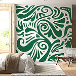 Fototapeta Zelený a bílý vzor