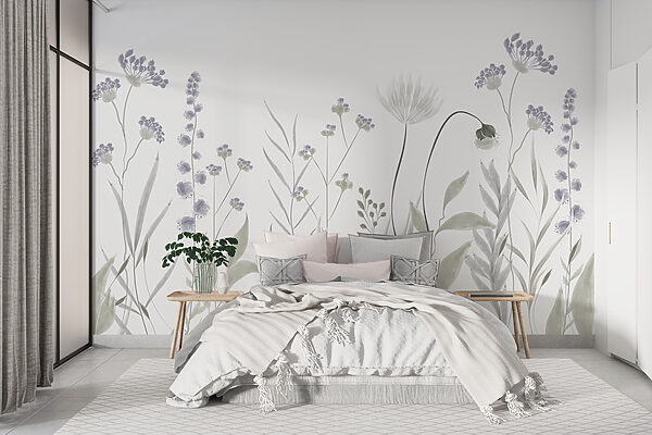 Éterické květy v klidných odstínech Fototapeta Éterické květy v klidných odstínech