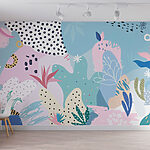 Fototapeta Barevný vzor s různými tvary a barvami