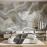 Fototapeta Bílá látka s bílými kuličkami