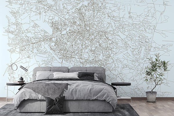 Mapa města Fototapeta Mapa města
