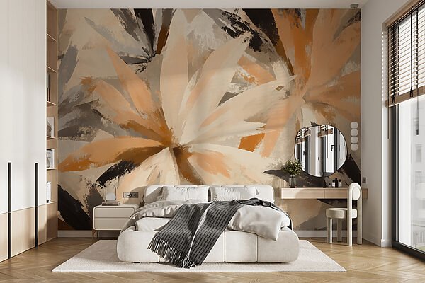 Západ slunce v abstraktní podobě. Fototapeta Západ slunce v abstraktní podobě.