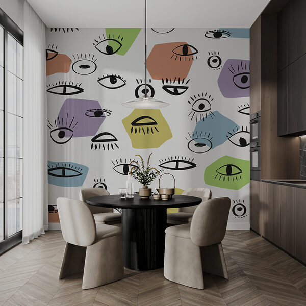 Vzor různobarevných očí Fototapeta Vzor různobarevných očí