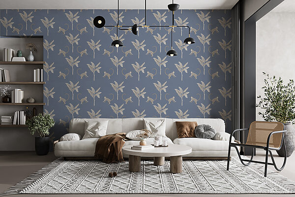 Vzor opic a listů Fototapeta Vzor opic a listů