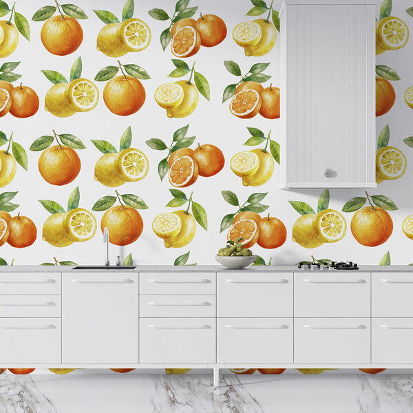 Vzor pomerančů a citronů Fototapeta Vzor pomerančů a citronů