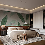 Fototapeta Wall murals Pattern of green leaves