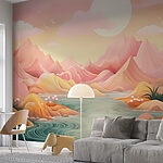 Fototapeta Wall murals River running through a valley