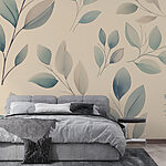 Fototapeta Wall murals Pattern of leaves on a wall