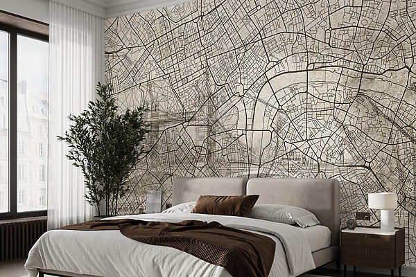 Mapa města Fototapeta Mapa města