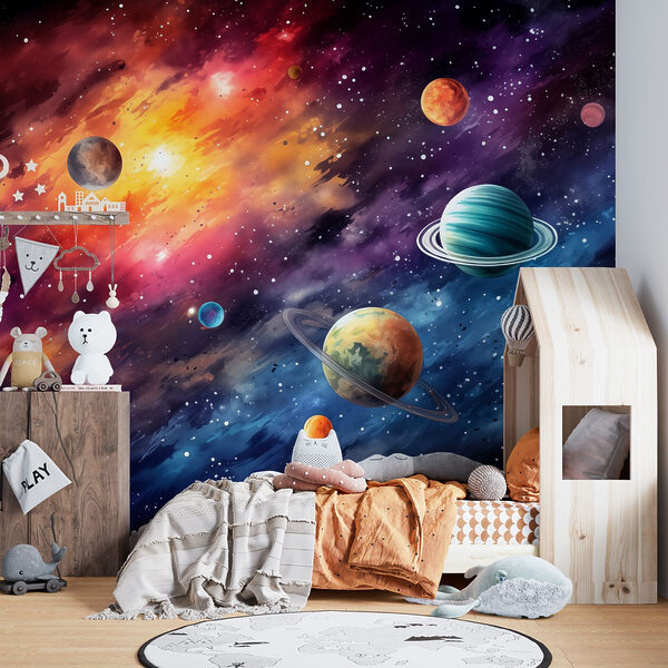Fototapeta Fototapeta Planety na obloze s planetami (SKU: w01798)