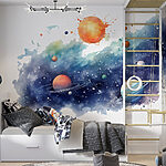 Fototapeta Planety na obloze s planetami