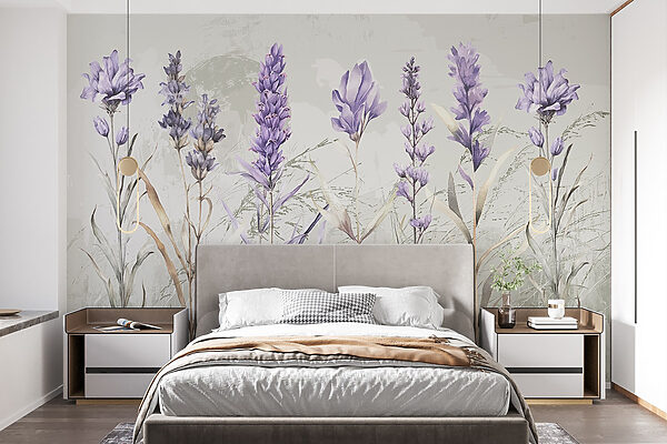 Elegantní botanická akvarelová flóra Fototapeta Elegantní botanická akvarelová flóra