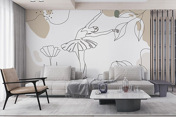 Kresba baletky Fototapeta Kresba baletky