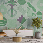 Fototapeta Zelené a fialové tvary