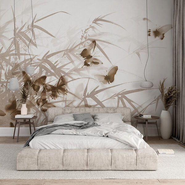 Fototapeta Motýli na bílém povrchu