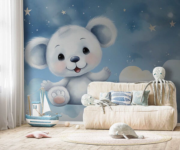 Karikatura bílého medvěda Fototapeta Karikatura bílého medvěda