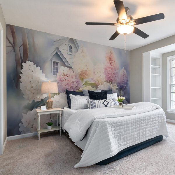 Malba květin před domem Fototapeta Malba květin před domem