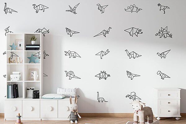Skupina zvířat origami Fototapeta Skupina zvířat origami