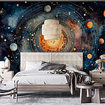 Fototapeta Malování planet ve vesmíru