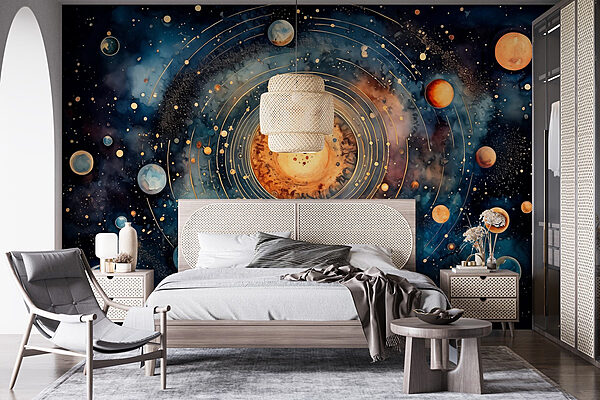 Malování planet ve vesmíru Fototapeta Malování planet ve vesmíru
