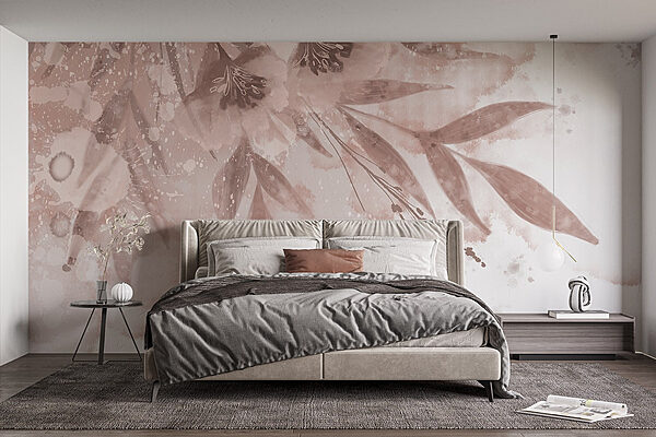 Jemný květinový akvarelový design Fototapeta Jemný květinový akvarelový design