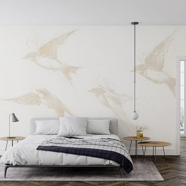 Fototapeta Skupina letících ptáků