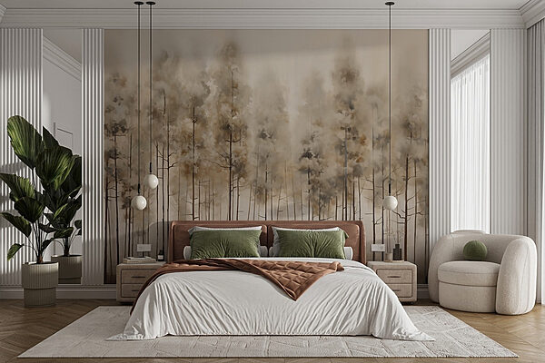 Fototapeta Skupina stromů v lese