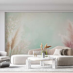 Fototapeta Křehká tráva se pohupuje ve větru