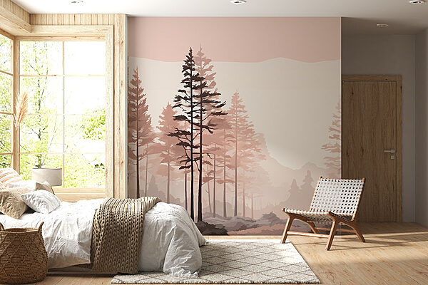 Fototapeta Krajina stromů a keřů