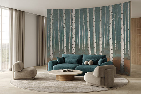 Fototapeta Skupina stromů v lese