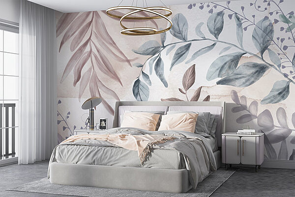 Fototapeta Jemné listí v jemných pastelových odstínech