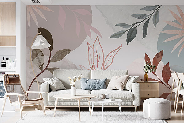 Abstraktní design listů inspirovaný přírodou Fototapeta Abstraktní design listů inspirovaný přírodou
