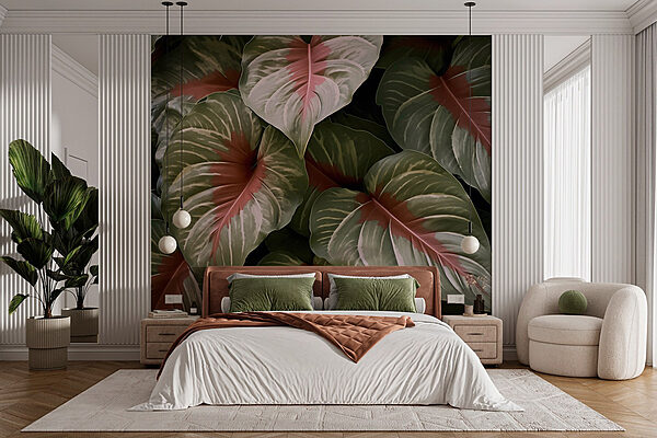 Fototapeta Svěží listy s bohatými vzory