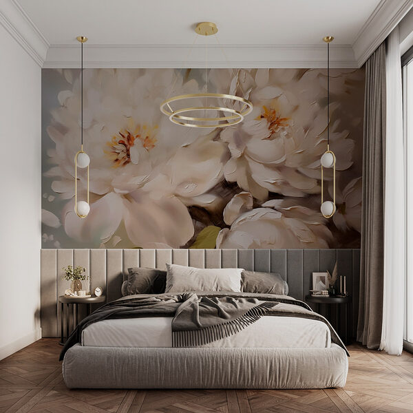 Fototapeta Malba bílých květin