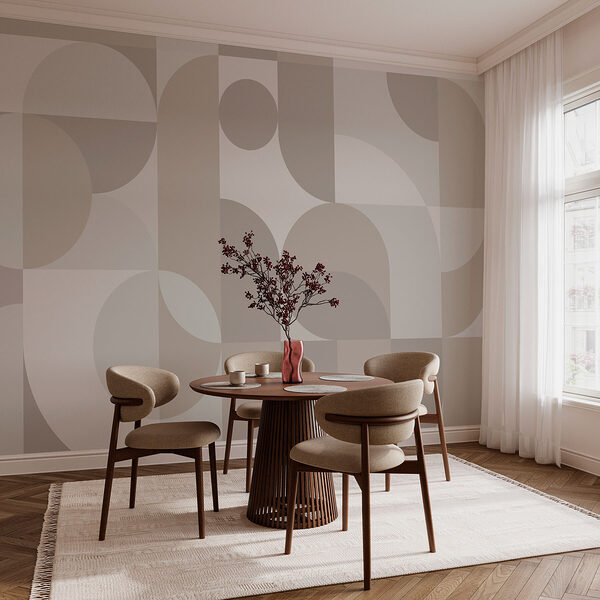 Fototapeta Šedobílý geometrický vzor