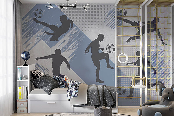 Skupina mužů hrajících fotbal Fototapeta Skupina mužů hrajících fotbal