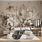 Fototapeta Jemný květinový design skic uměleckých děl