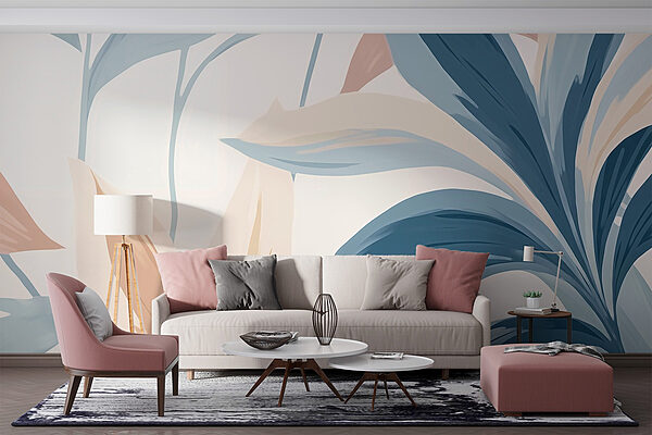 Abstraktní design listů inspirovaný přírodou Fototapeta Abstraktní design listů inspirovaný přírodou