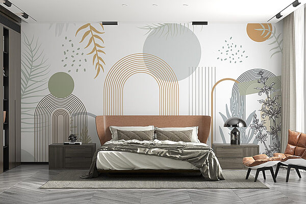Grafický design rostlin a listů Fototapeta Grafický design rostlin a listů