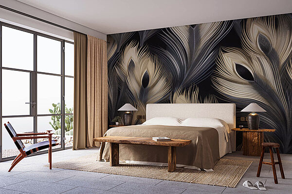 Elegantní kontrastní design inspirovaný peřím Fototapeta Elegantní kontrastní design inspirovaný peřím