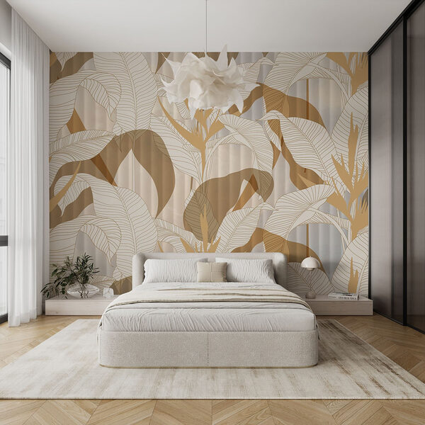 Fototapeta Tapety s listy a květinami