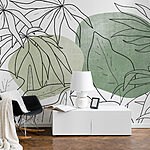 Fototapeta Kreslení listů a rostlin