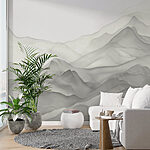 Fototapeta Bílé a šedé pohoří