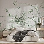 Fototapeta Kresba květin a listů