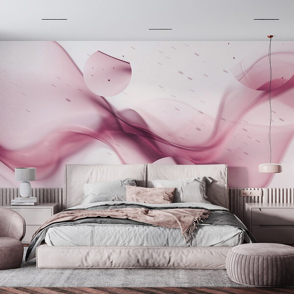 Fototapeta Fialový kouř na bílém pozadí