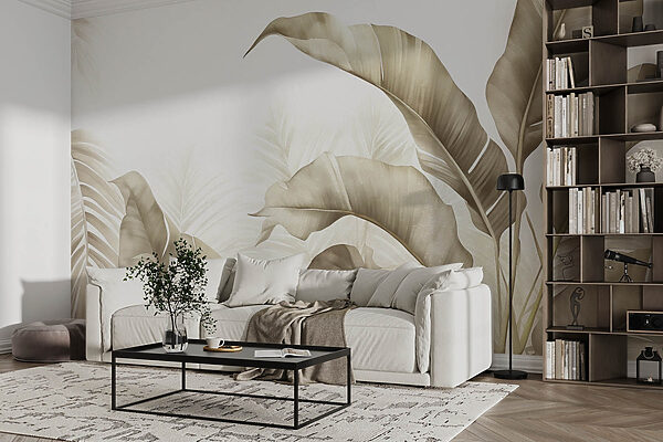 Přírodní tóny a elegantní design listů Fototapeta Přírodní tóny a elegantní design listů