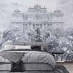 Fototapeta Velká bílá budova s květinami