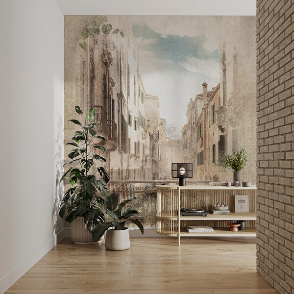 Fototapeta Fototapeta Benátská ulice se zdobeným balkonem (SKU: u60320)