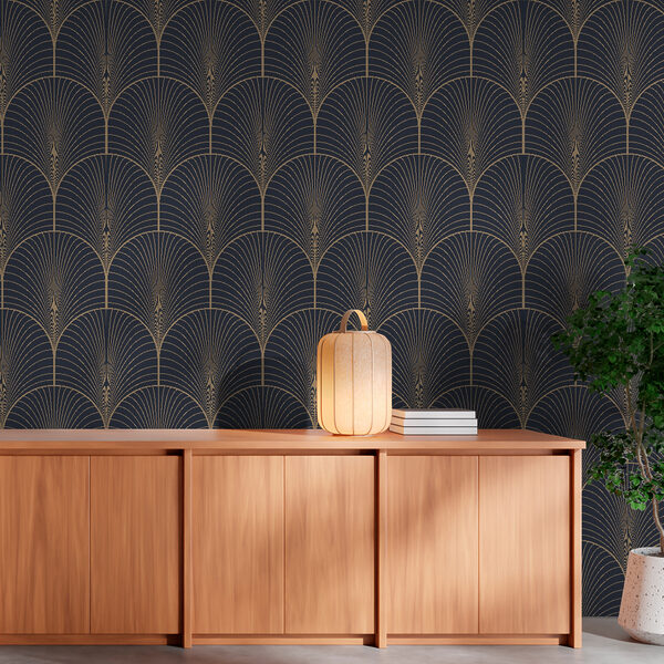 Fototapeta Elegantní vějířový vzor ve stylu art deco