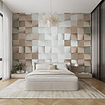 Fototapeta Texturovaný béžový a bílý vzor